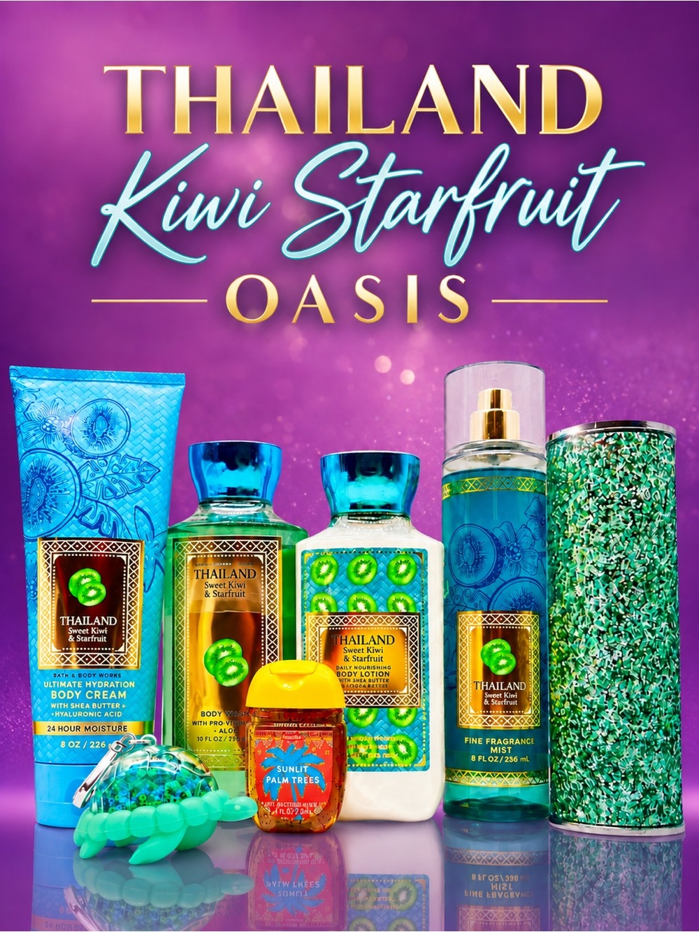 BBW Thailand Sweet Kiwi Starfruit 7 Pc Tropical Collector Set